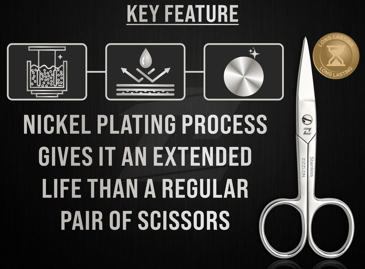 ZIZZLON professional grooming scissors package contents displaying durable design
