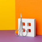 Close up view of Staleks Exclusive 22 Type 1 premium stainless steel manually sharpened curved blades.