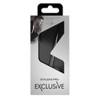 Staleks professional cuticle scissors angled view highlighting the elegant engraved magnolia pattern on the handle.