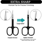 Velodios precision eyebrow and eyelash trimming scissors angled view