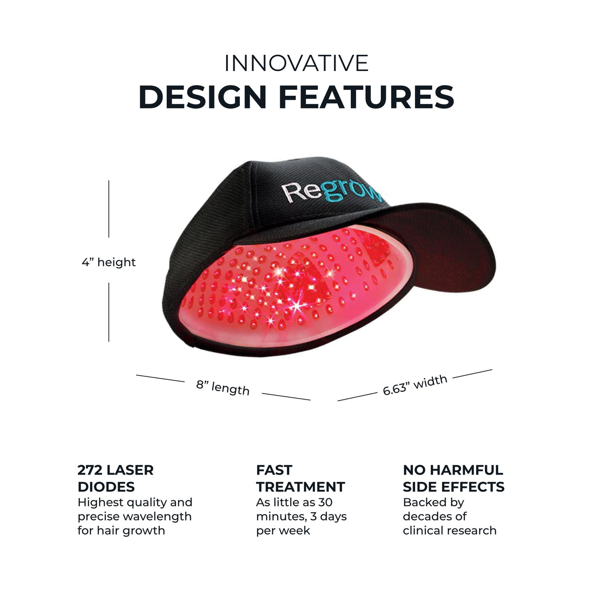 Hairmax RegrowMD laser cap battery pack and charging components