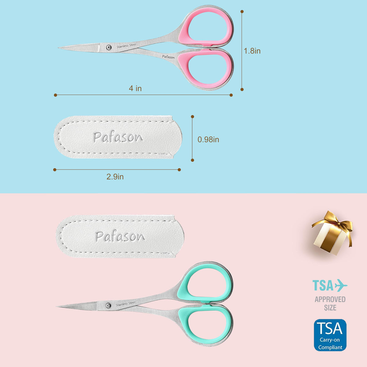 A detailed angle of the rust resistant alloy steel scissor blades designed for professional home manicures.