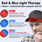 Person wearing AmaBiuty red light hair growth device