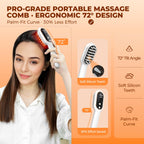 Close up of the LED light emitters on the Protouch hair growth comb