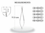 SILLVER professional spring action micro scissors positioned flat to show the compact lightweight profile.
