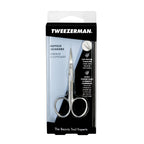Authentic USA imported Tweezerman professional cuticle trimming scissors showcased on a clean background