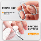THRAU multi purpose grooming kit scissors angled view on white background
