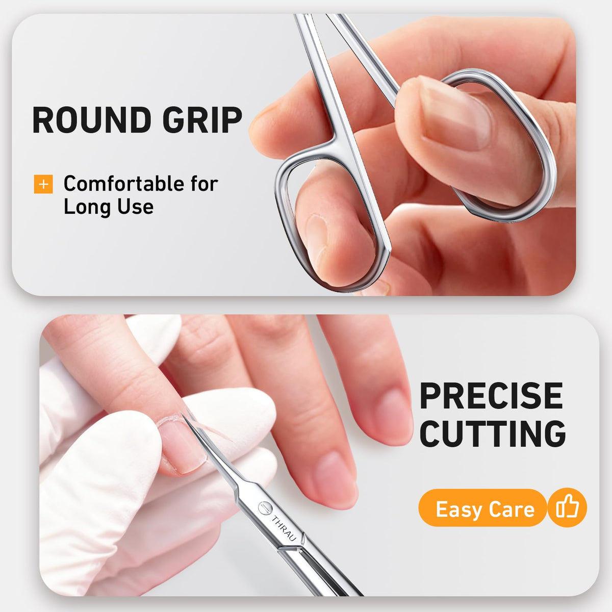 THRAU multi purpose grooming kit scissors angled view on white background
