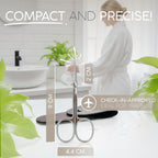 Compact marQus Solingen grooming kit set up illustrating its portable size for travel and home use.