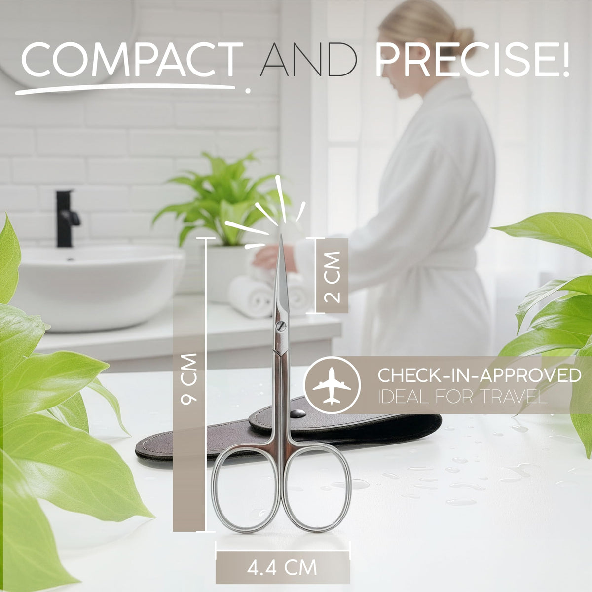 Compact marQus Solingen grooming kit set up illustrating its portable size for travel and home use.