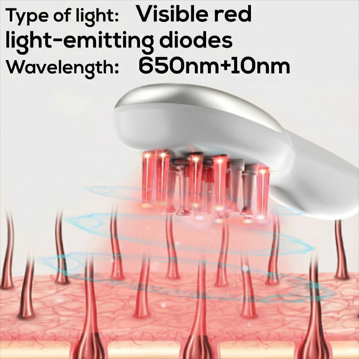 Cordless Vavis red light device for thinning hair and scalp care