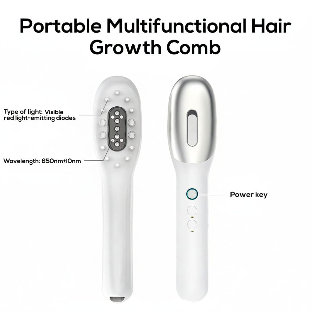 Vavis rechargeable red light therapy comb for professional home scalp treatment