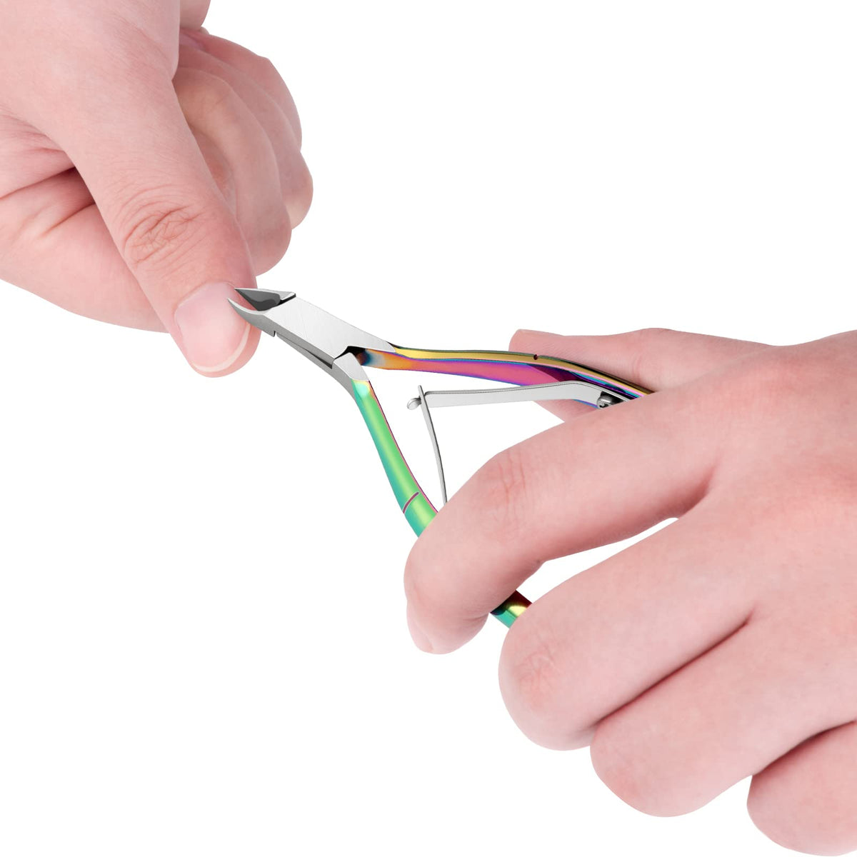 Cuticle trimmer and pusher set for home pedicure