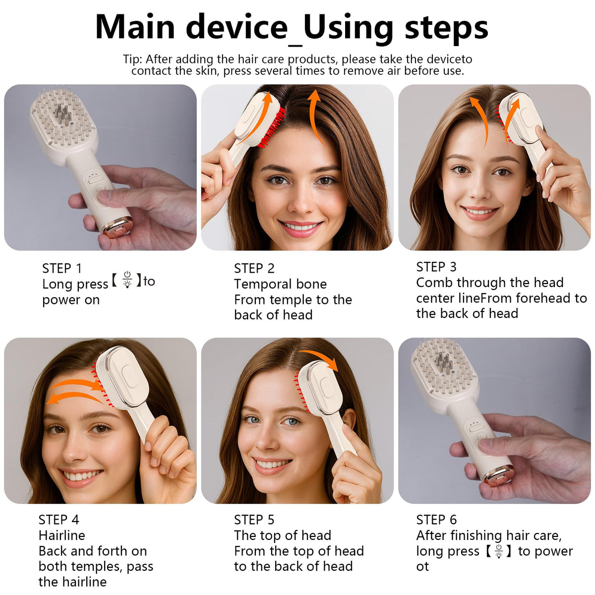 Handheld laser comb for hair regrowth in packaging.