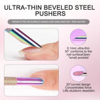 Close up of panthra stainless steel nail care tool head