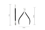 Professional grade cuticle nipper with black handle
