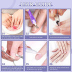 Professional manicure and pedicure tools set arrangement