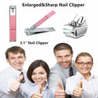 Detailed view of the sharp-pointed cuticle trimmer included in the set.