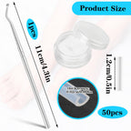 Close up of 50 C-shaped ingrown toenail correction strips