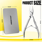 Premium grooming tool packaging for senior foot care showcasing rust resistant steel construction