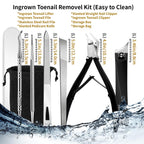EBEWANLI stainless steel nail care set in black handle finish