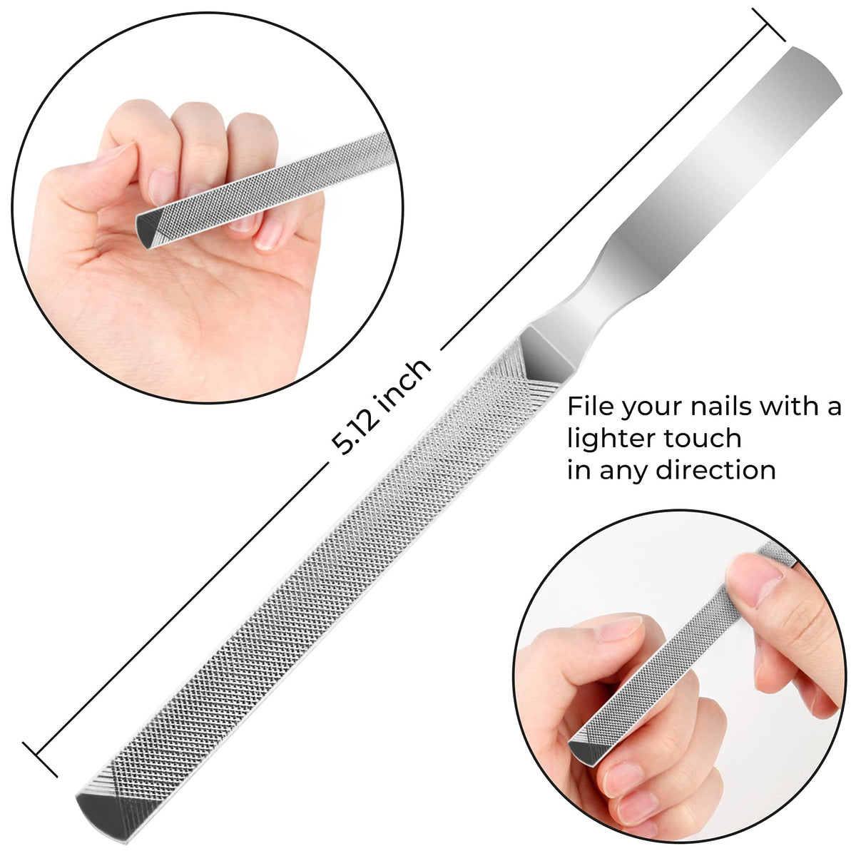 Surgical grade stainless steel pedicure tools for foot care