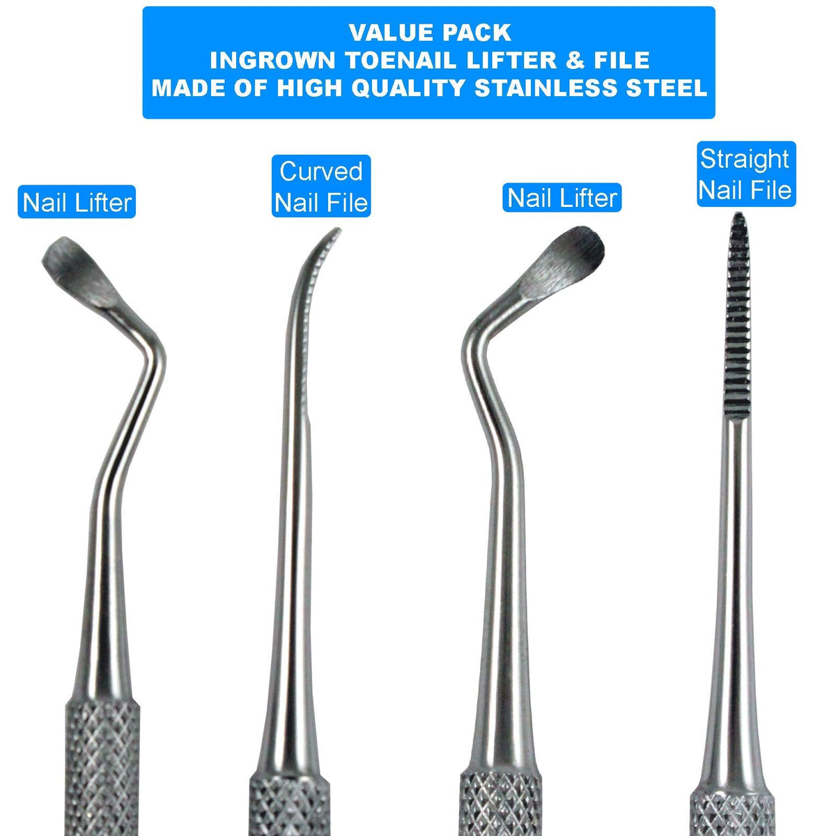 Spoon shaped lifter for sensitive ingrown nail care