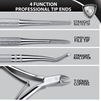 Stainless steel ingrown toenail clipper showing blade quality