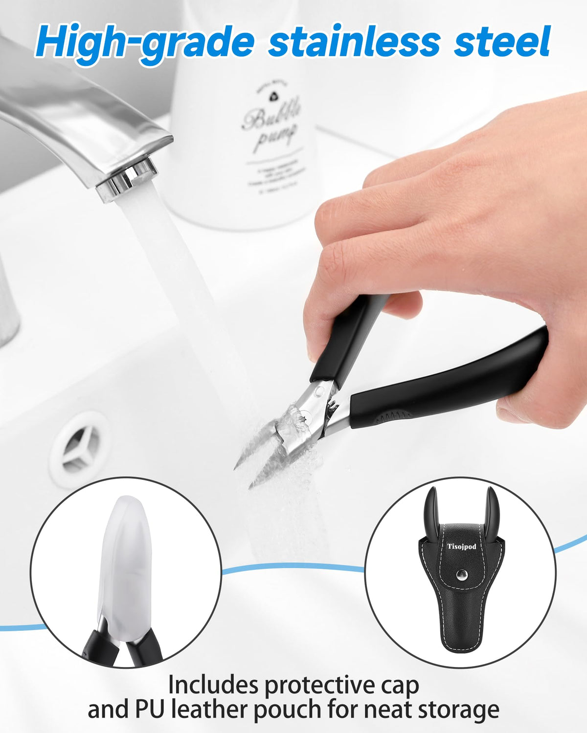 Side profile of Tisojpod professional toenail trimmer
