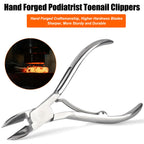 Close up of Feryes stainless steel toenail clipper curved blade