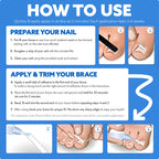 Close up of medical grade adhesive for toenail braces