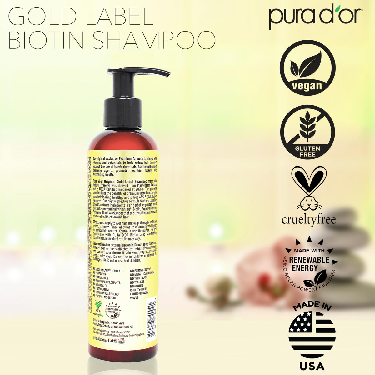 PURA DOR original gold label shampoo consistency texture preview