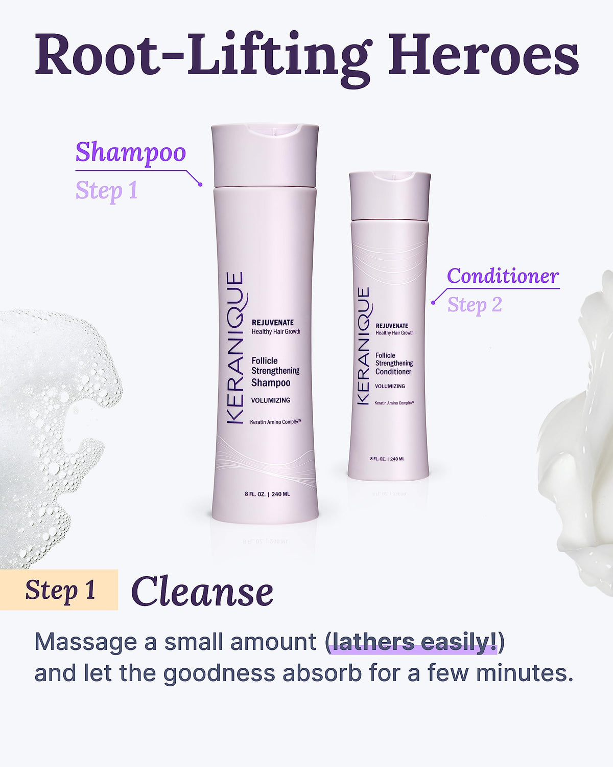 Keranique non stripping paraben free follicle strengthening formula bottle design