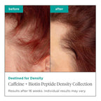 Briogeo Caffeine and Biotin Peptide density shampoo bottle for increasing hair thickness.