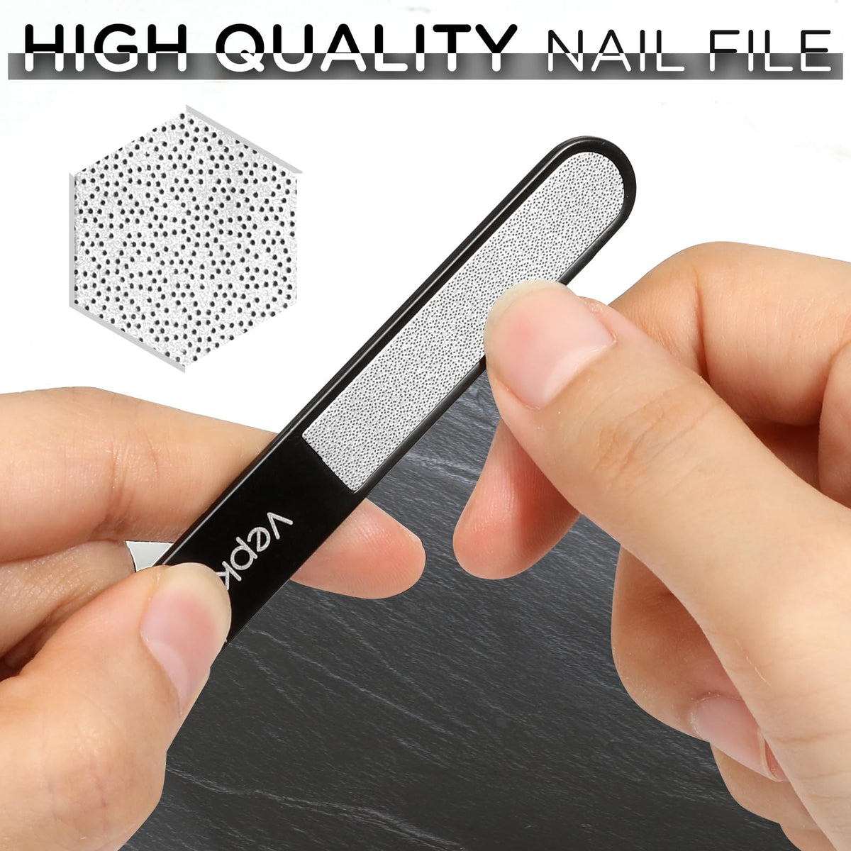 Ergonomic Vepkuso nail clipper set with nail file included