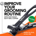 Kohm professional nail clipper showing wide jaw opening