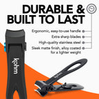 Side profile of Kohm black heavy duty toenail cutter