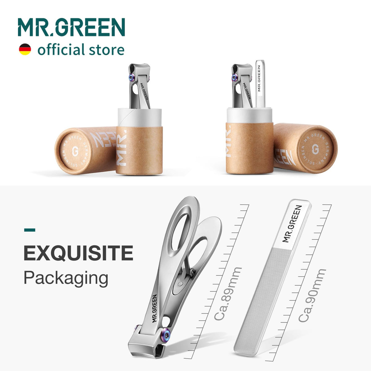 Ergonomic grip design of MR.GREEN nail clipper