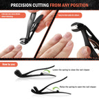 Side profile of Bezox angled nail cutter showing jaw width