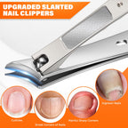 Ergonomic long handle design of DRMODE toenail clippers for easy grip