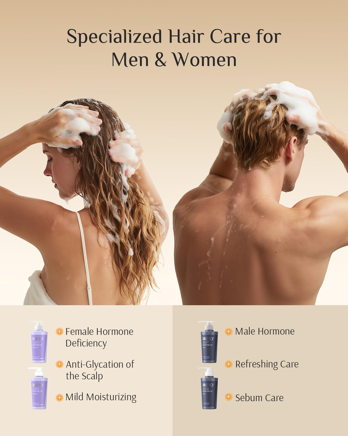 DR ZERO Redensyl leave in scalp spray packaging demonstrating simple twice daily application steps