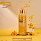 Vegan and paraben free hair brightening spray bottle showcasing natural herbal extracts for gentle highlight maintenance