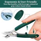 Top down view of 3 piece professional nail grooming tool kit