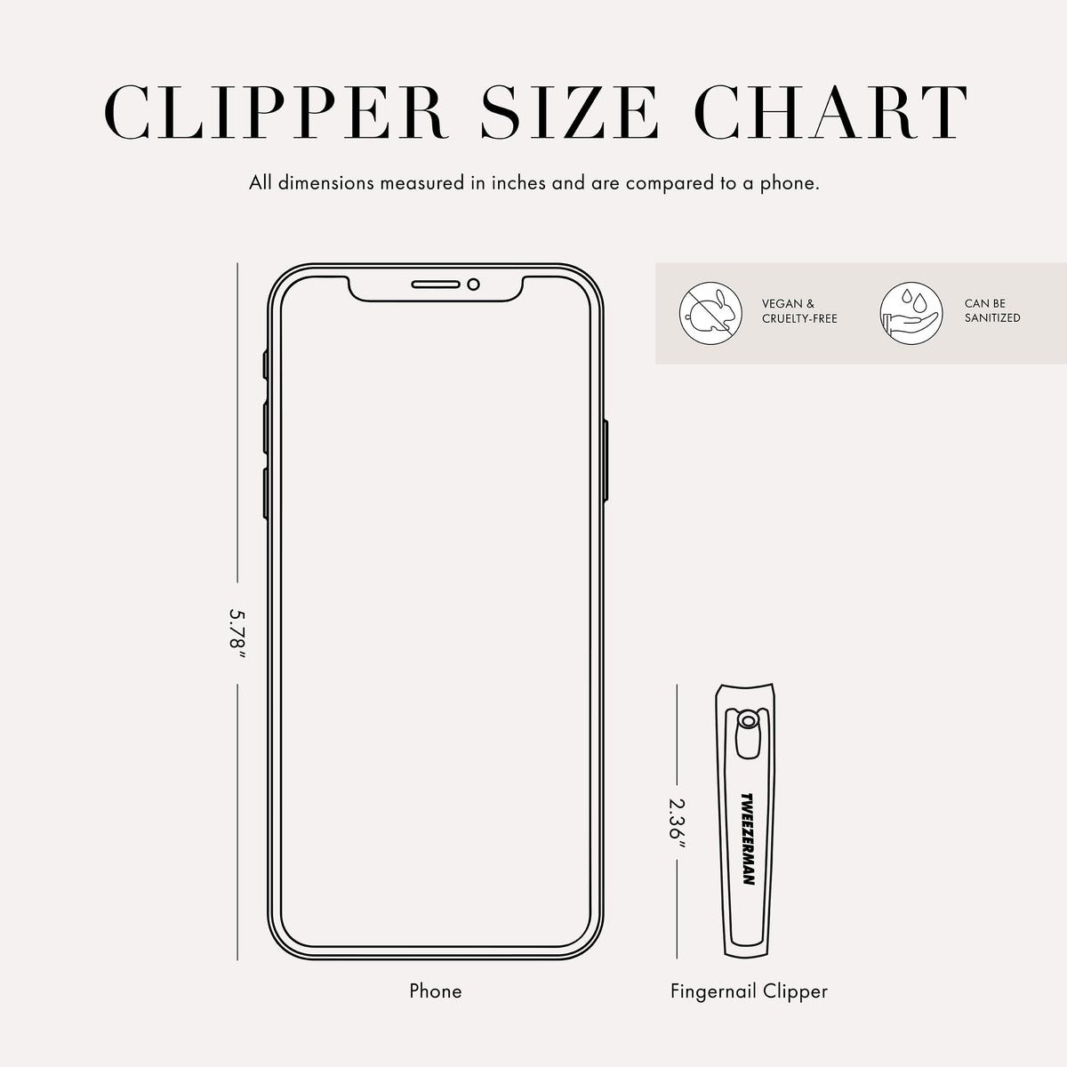 Tweezerman stainless steel clipper for manicure maintenance
