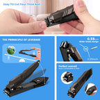 Ergonomic Inxen nail cutter held in hand