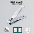Close up of stainless steel nail clippers from Eonakry set