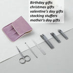 Side profile of Eonakry nail clipper set with snap closure