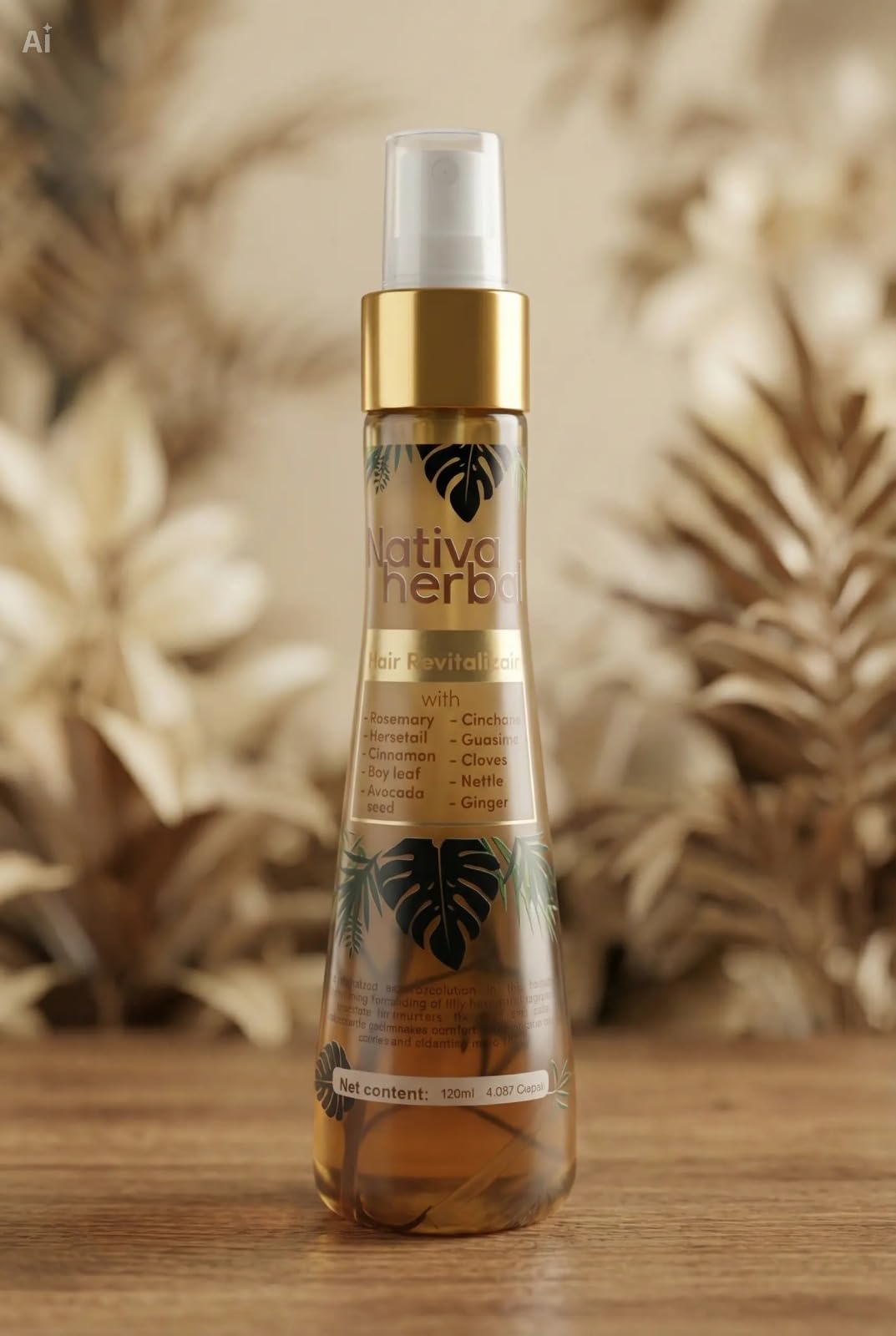 Premium herbal hair tonic bottle for anti-hair fall home regimen