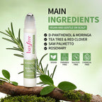 Be Bodywise hair follicle stimulating roll on serum side angle view.