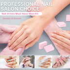 Pink sponge nail buffers arranged for retail display